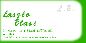 laszlo blasi business card